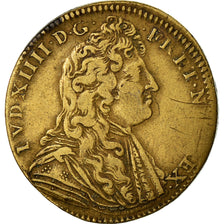 France, Jeton, Louis XIV, Le Repos, La Victoire, TTB, Cuivre
