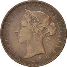JERSEY, 1/12 Shilling, 1877, Heaton, KM #8, EF(40-45), Bronze, 30.69, 9.08