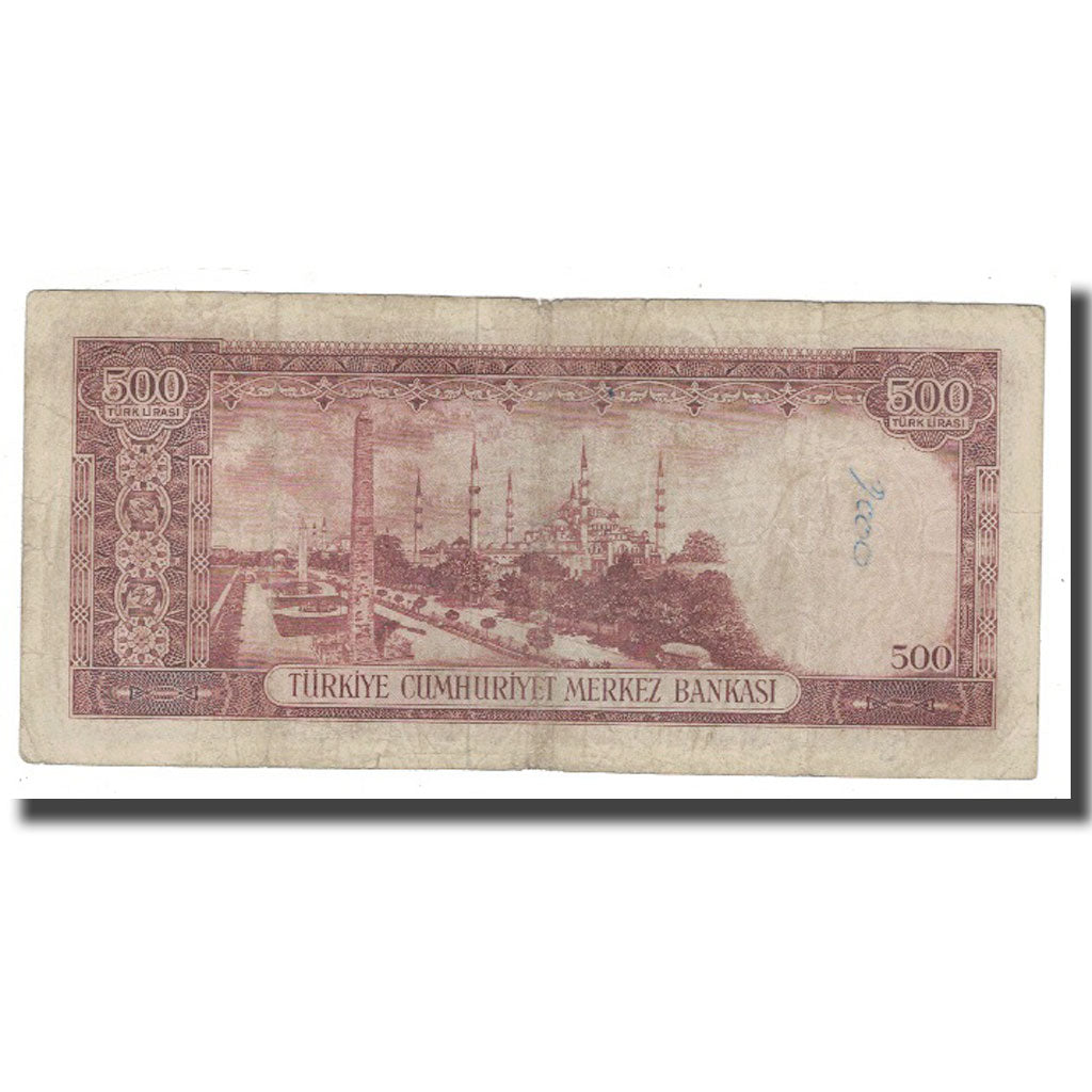 Banknote, Turkey, 500 Lira, 1930, 1930-06-11, KM:170a, F(12-15)