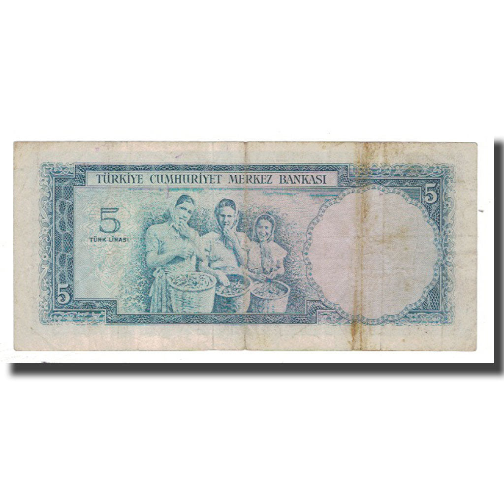 Geldschein, Türkei, 5 Lira, 1930, 1930-06-11, KM:173a, S+