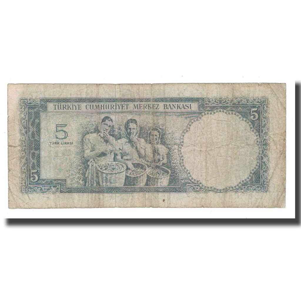 Banknote, Turkey, 5 Lira, 1930, 1930-06-11, KM:173a, VF(20-25)