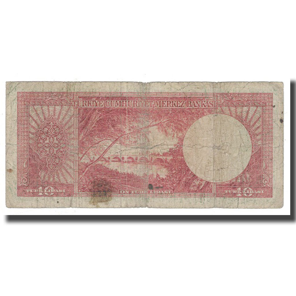 Banconote, Turchia, 10 Lira, 1930, 1930-06-11, KM:157a, B+