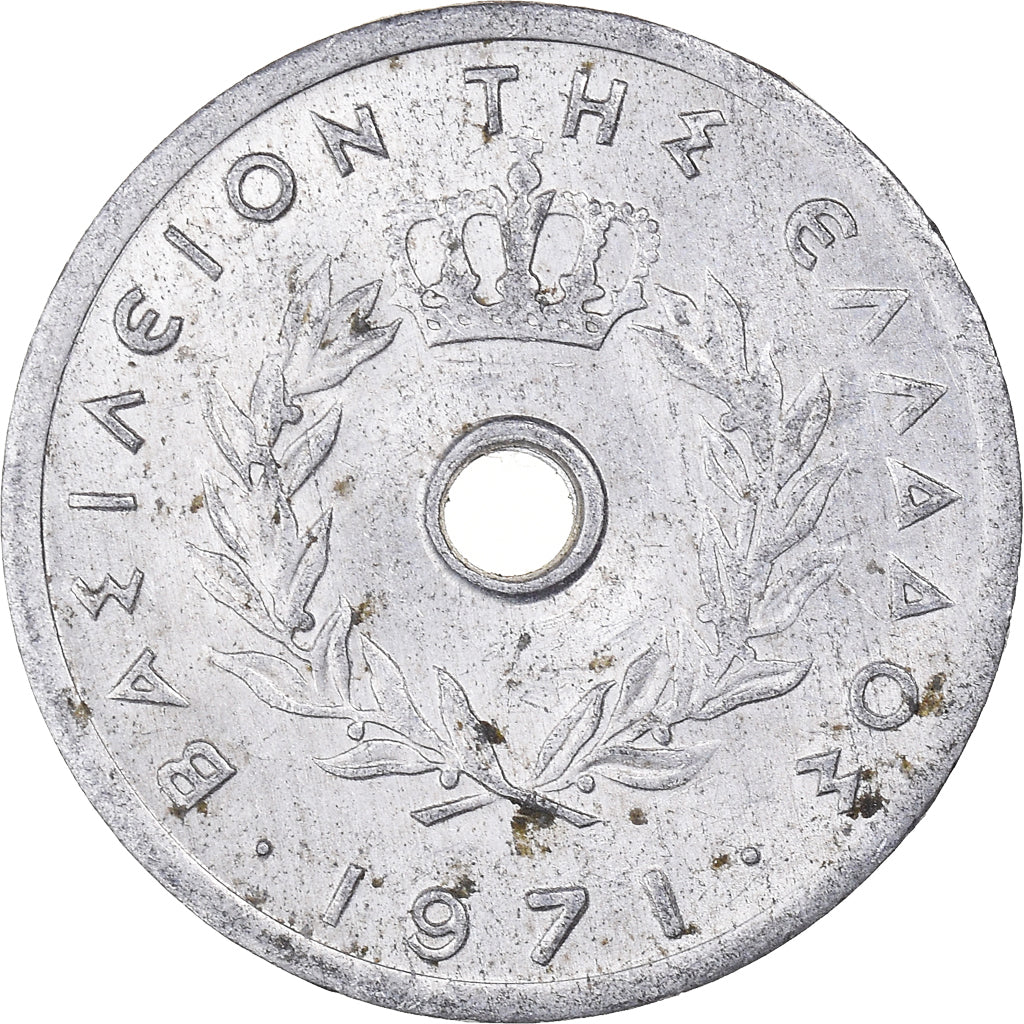 Moeda, Grécia, 5 Lepta, 1971