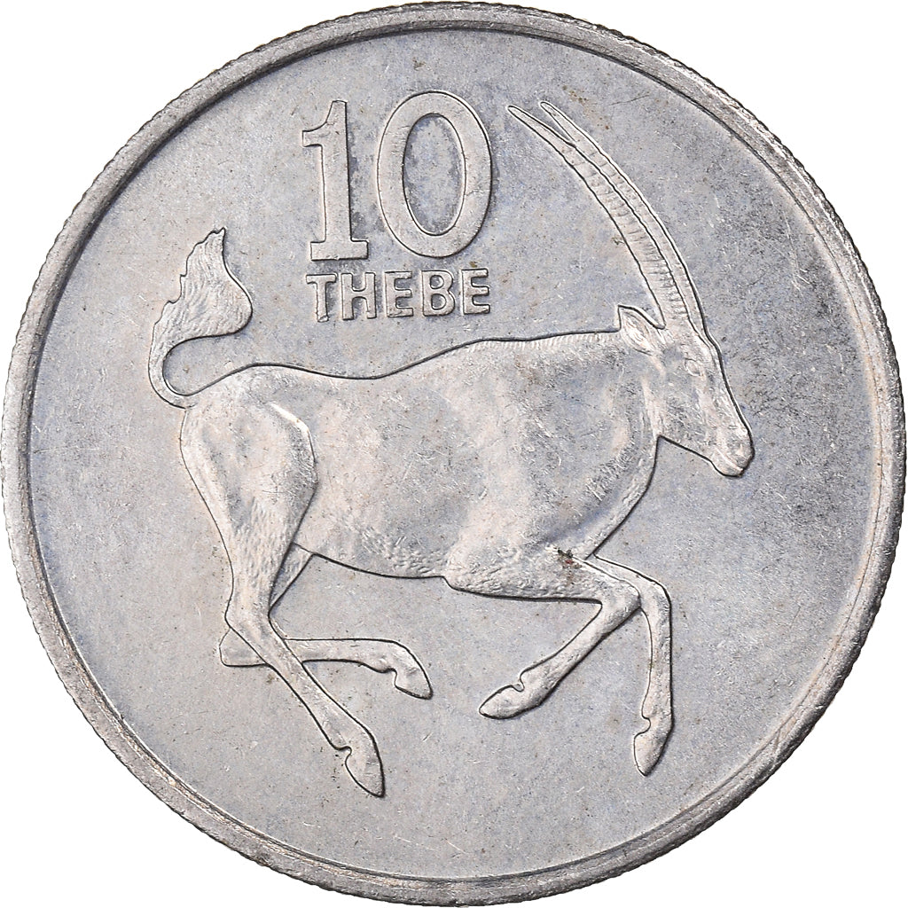 Coin, Botswana, 10 Thebe, 1980