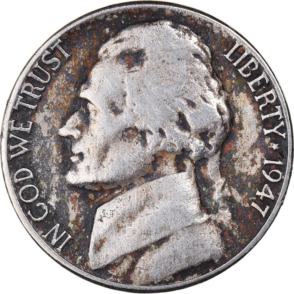 Coin, United States, 5 Cents, 1947