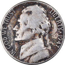 Coin, United States, 5 Cents, 1947