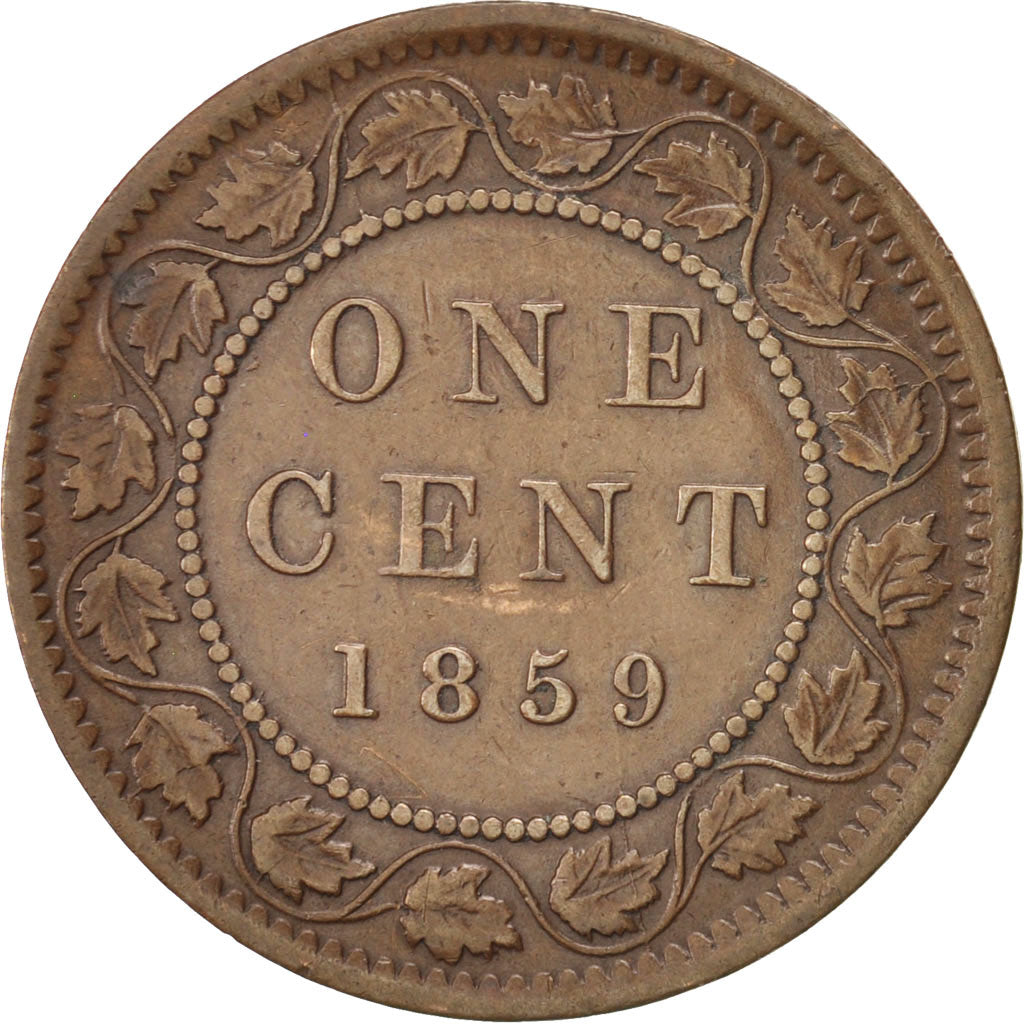 CANADA, Cent, 1859, Royal Canadian Mint, KM #1, EF(40-45), Bronze, 4.45