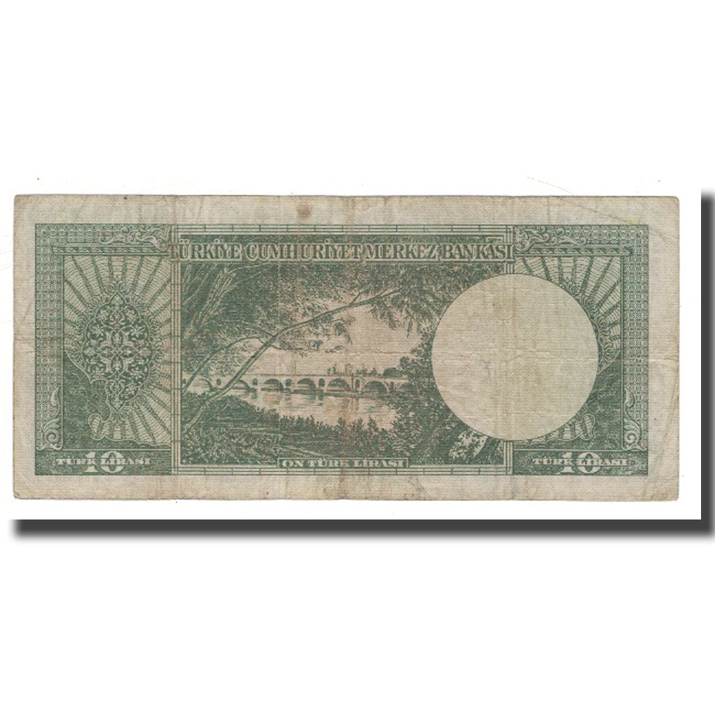 Banknote, Turkey, 10 Lira, 1930, 1930-06-11, KM:161, VF(30-35)