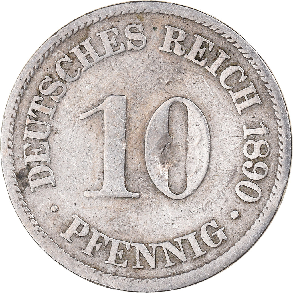 Moneta, NIEMCY - IMPERIUM, 10 Pfennig, 1890
