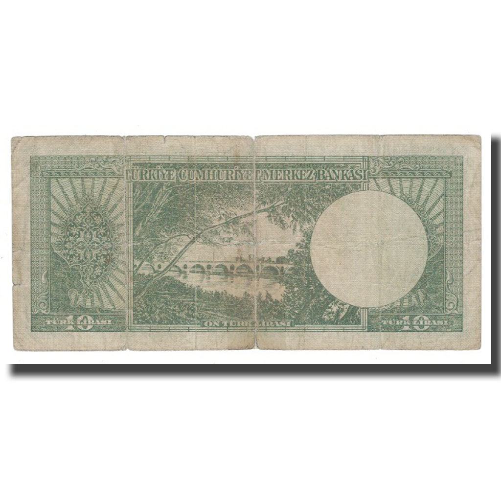 Banknote, Turkey, 10 Lira, 1930, 1930-06-11, KM:161, VF(20-25)