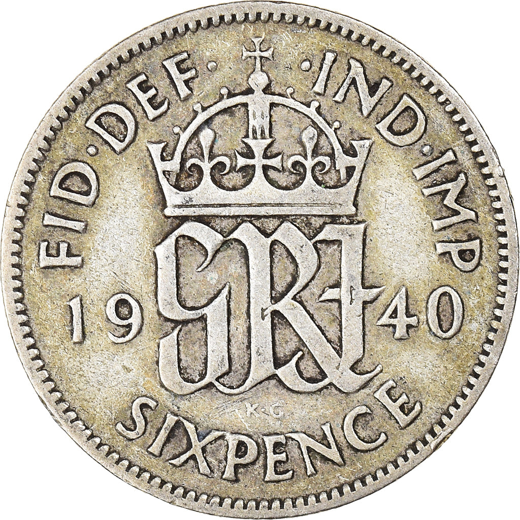 Moneda, Gran Bretaña, 6 Pence, 1940
