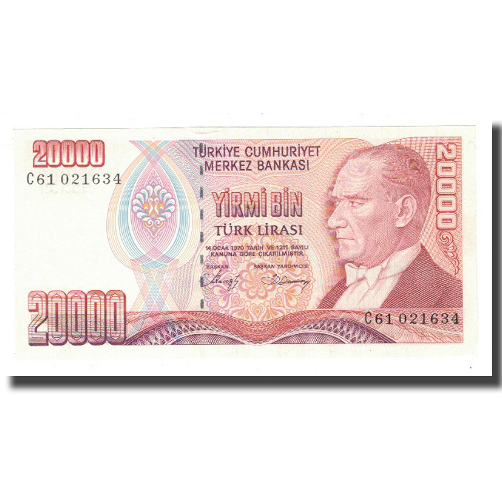 Banknote, Turkey, 20,000 Lira, 1970, 1970-01-14, KM:201, UNC(63)