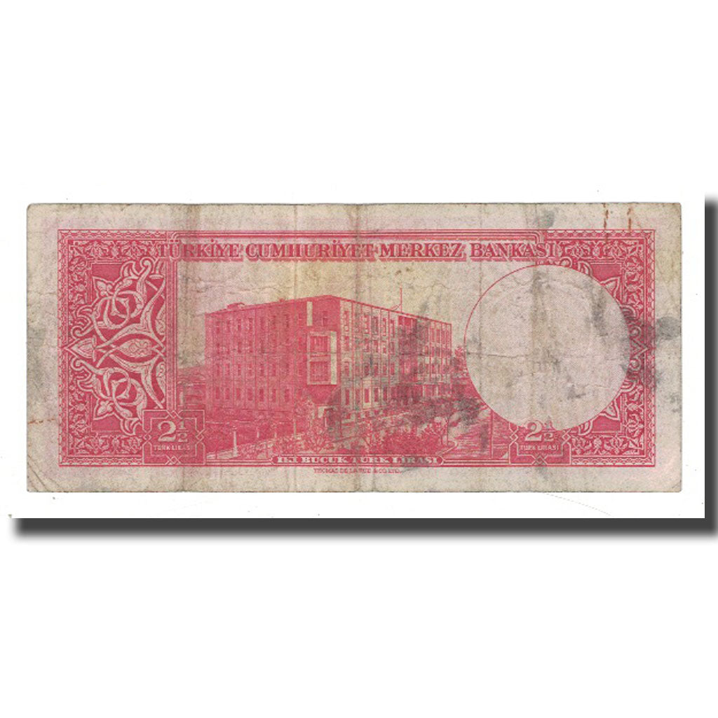 Banknote, Turkey, 2 1/2 Lira, 1930, 1930-06-11, KM:152a, VF(20-25)