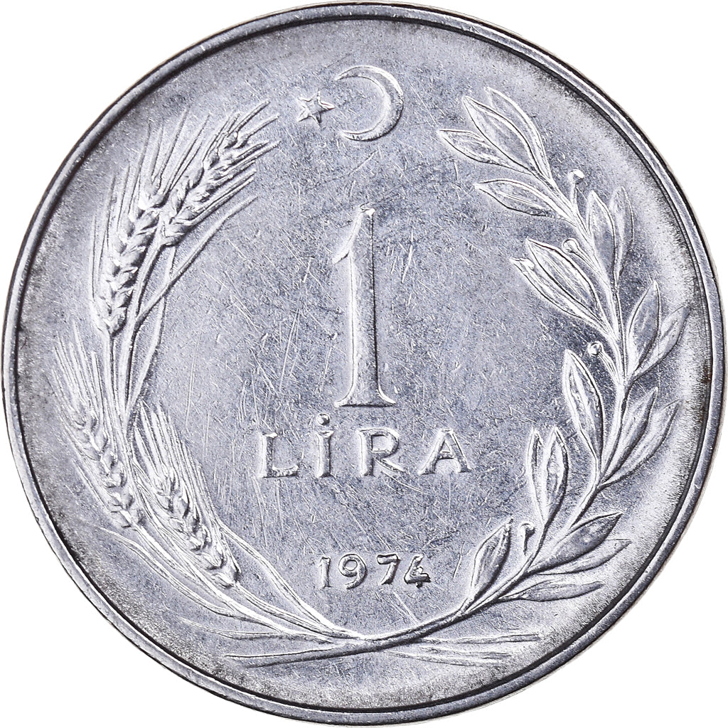 Moeda, Turquia, Lira, 1974