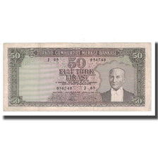 Banknote, Turkey, 50 Lira, 1930, 1930-06-11, KM:162a, VF(20-25)