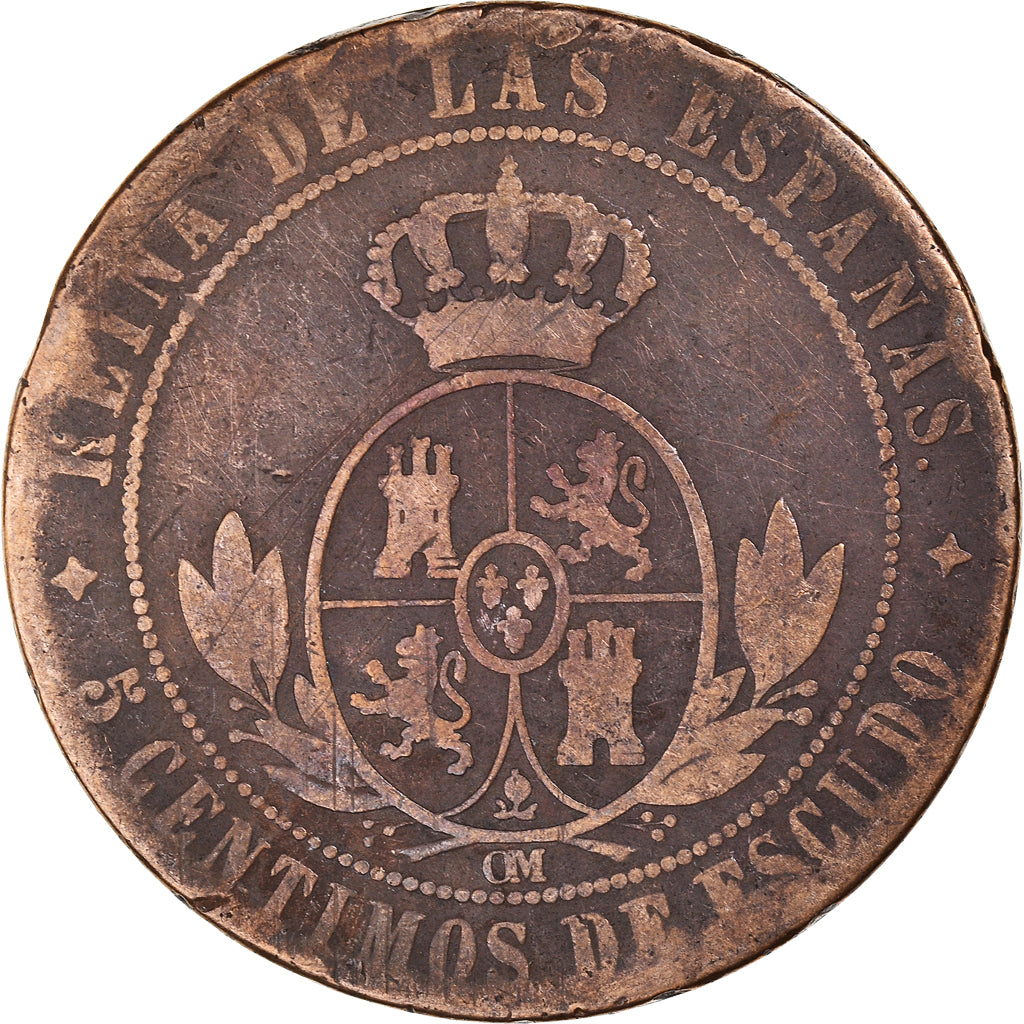 Münze, Spanien, 5 Centimos, 1867