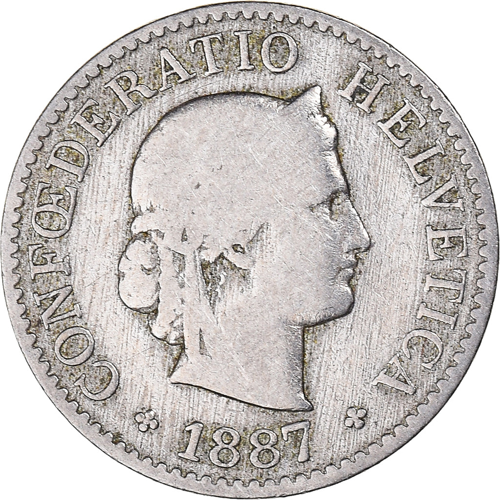Munten, Zwitserland, 5 Rappen, 1887