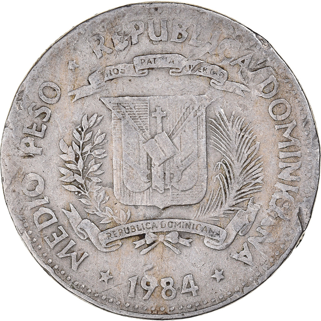 Moneta, Repubblica domenicana, 1/2 Peso, 1984