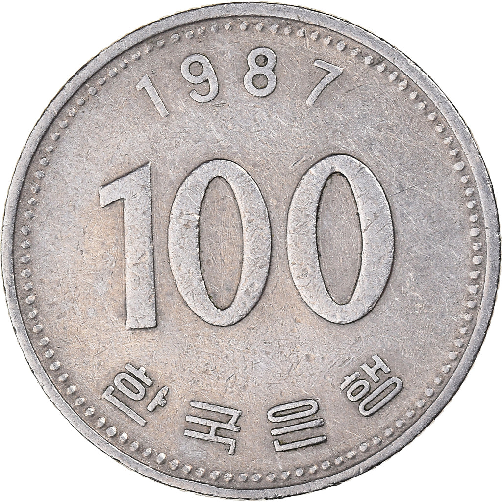 Monnaie, Corée du Sud, 100 Won, 1987