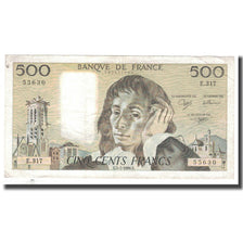 Francja, 500 Francs, 1990, 1990-07-05, EF(40-45), Fayette:71.44, KM:156h