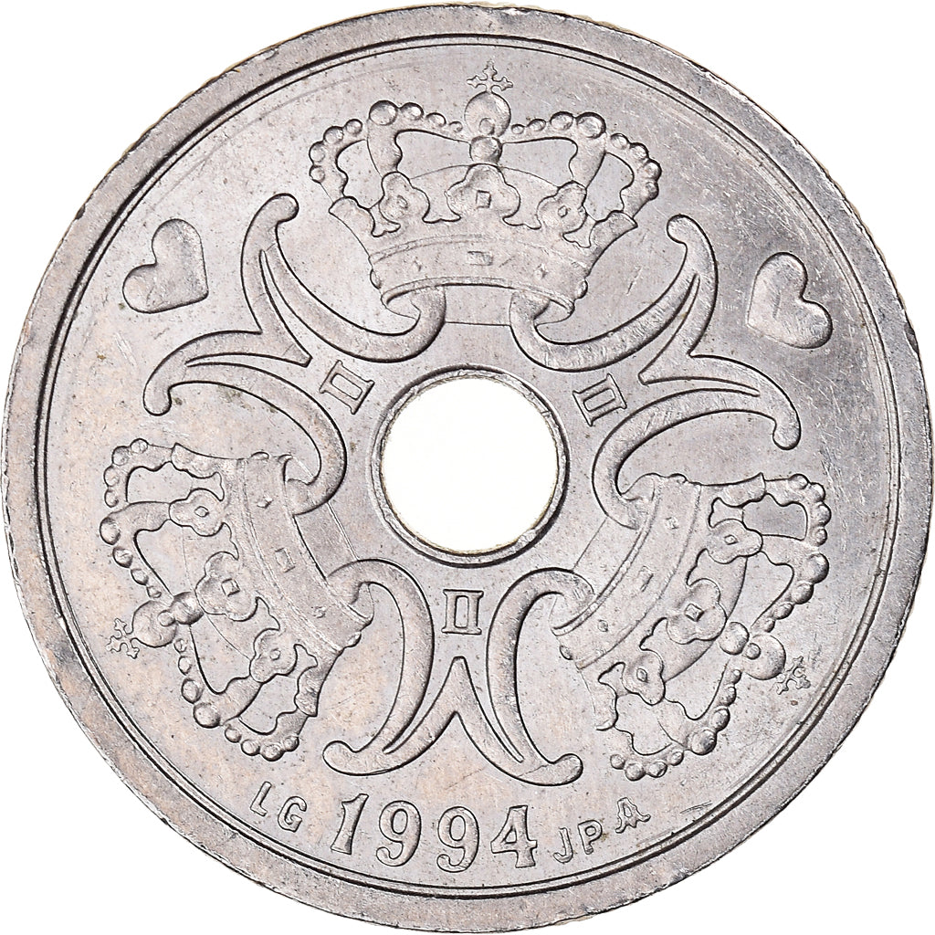 Munten, Denemarken, 2 Kroner, 1994