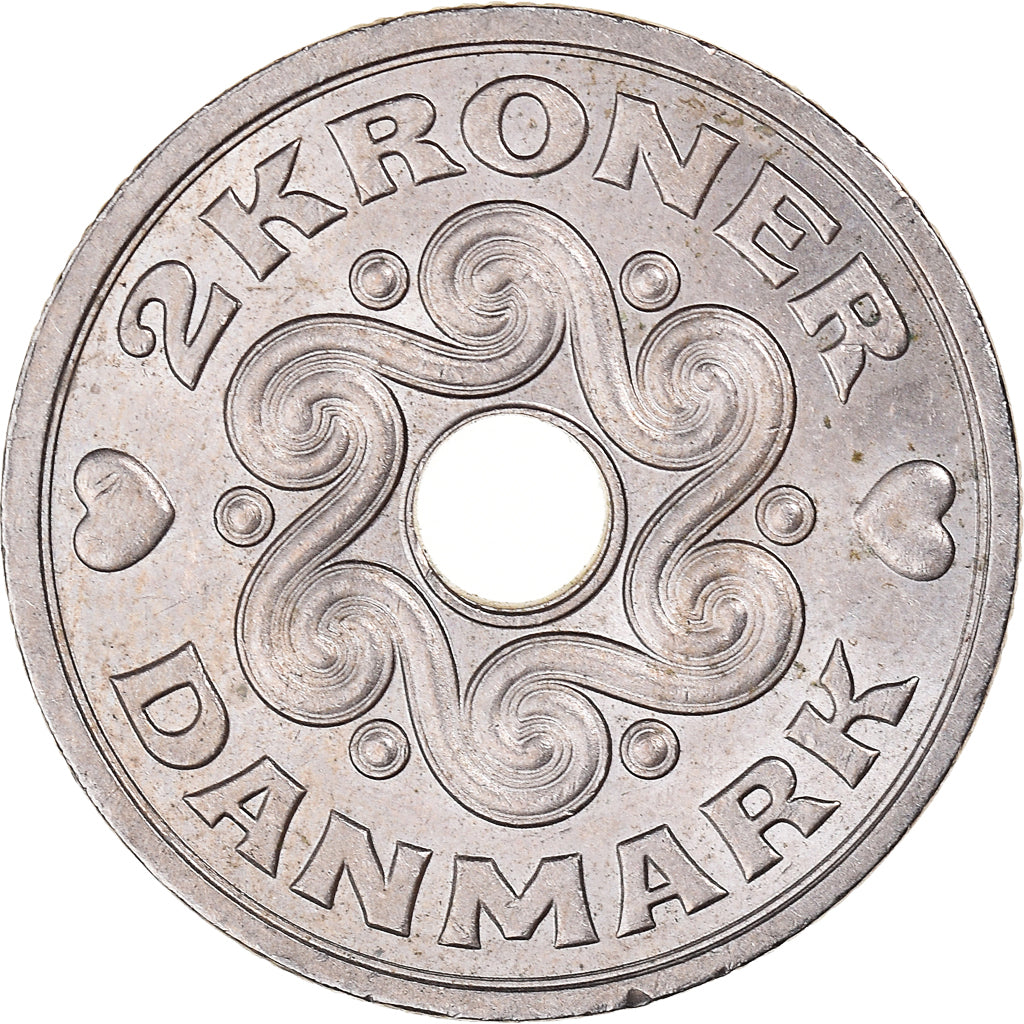 Munten, Denemarken, 2 Kroner, 1994
