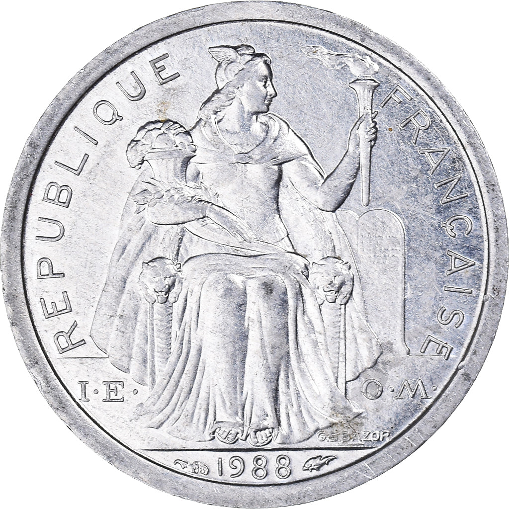 Moneta, Nuova Caledonia, Franc, 1988