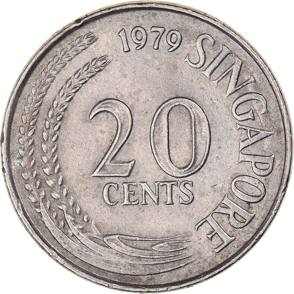 Moeda, Singapura, 20 Cents, 1979