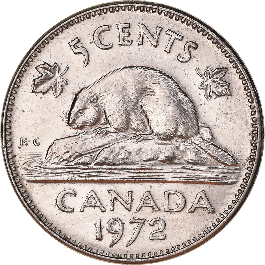 Coin, Canada, 5 Cents, 1972