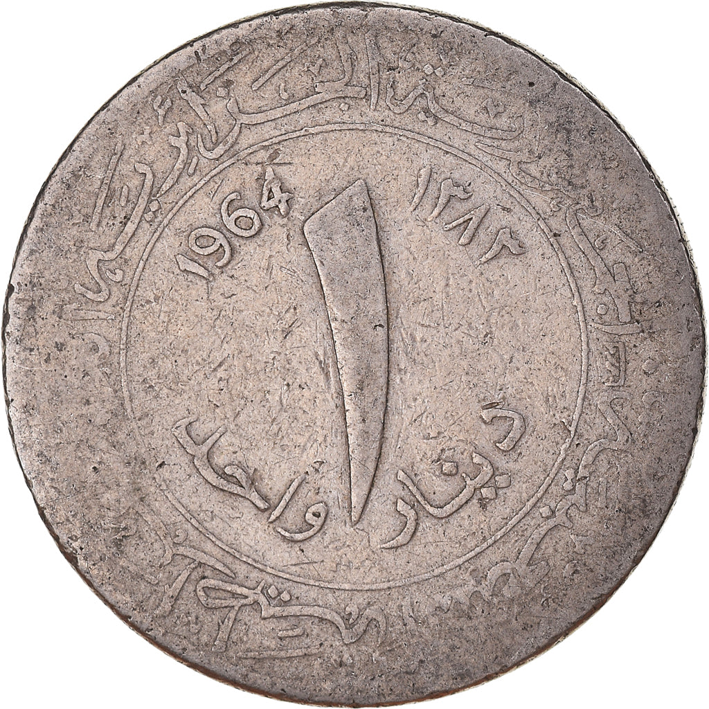 Algeria, Dinar, 1964, Nickel, VF(30-35)