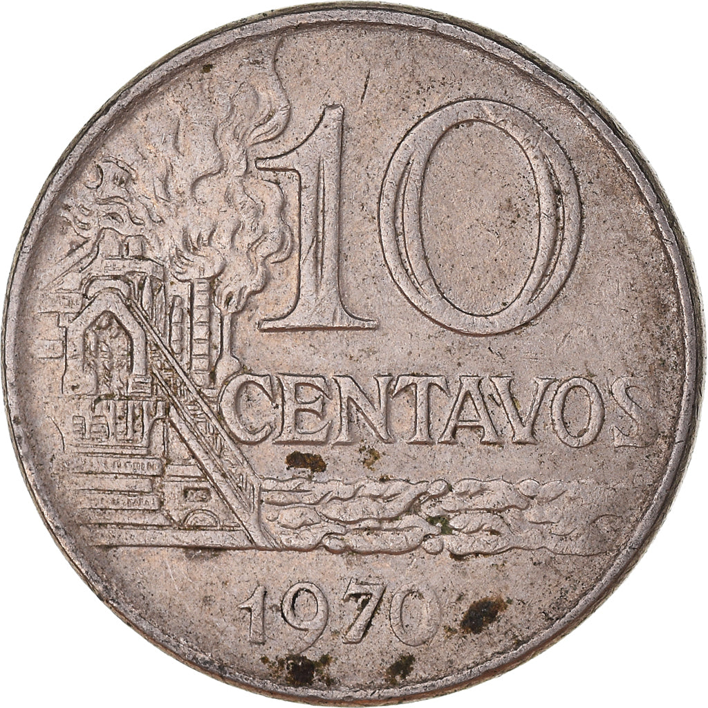 Monnaie, Brésil, 10 Centavos, 1970