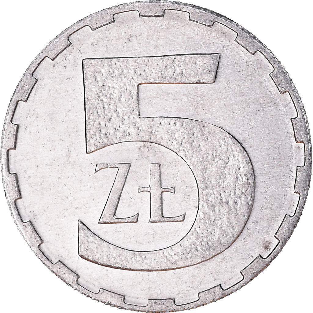 Munten, Polen, 5 Zlotych, 1990