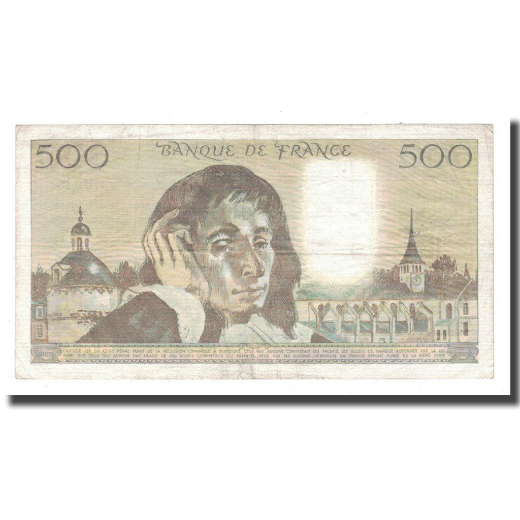 França, 500 Francs, 1980, 1980-04-03, VF(20-25), Fayette:71.21, KM:156e
