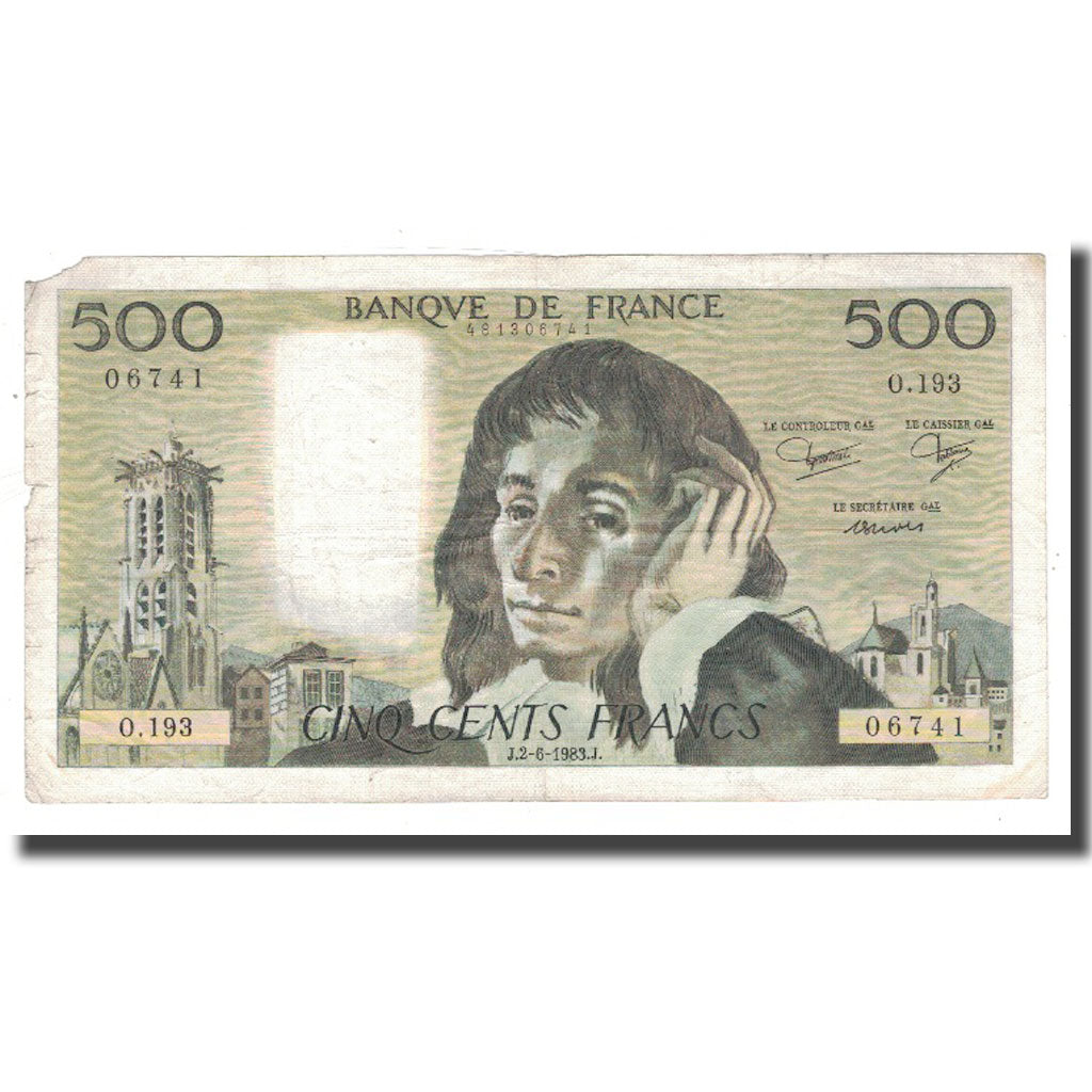 Francia, 500 Francs, 1983, 1983-06-02, MB, Fayette:71.29, KM:156e