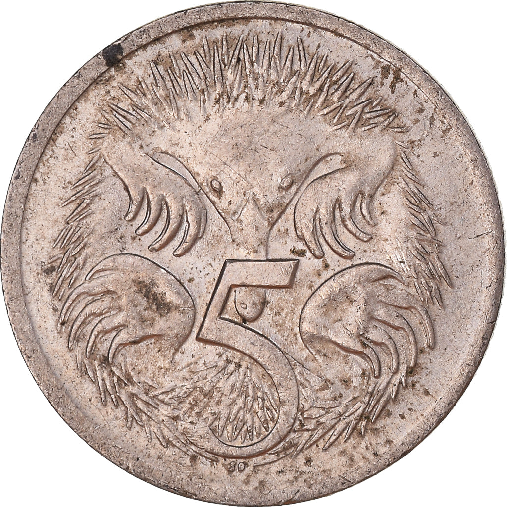 Munten, Australië, 5 Cents, 1974