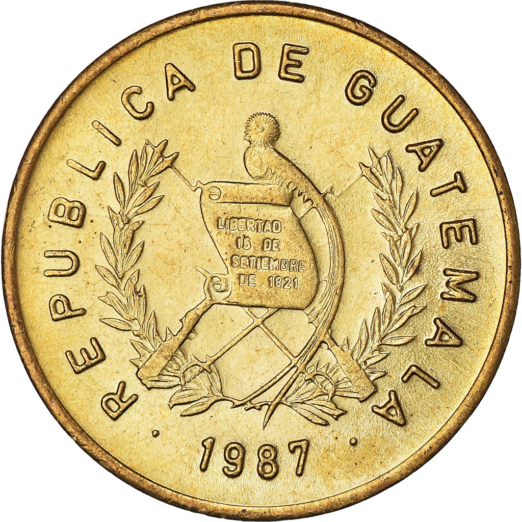 Munten, Guatemala, Centavo, Un, 1987