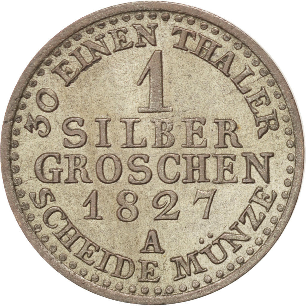 Allemagne, Prusse, Friedrich Wilhelm III, 1 Silber Groschen 1827 Berlin, KM 409