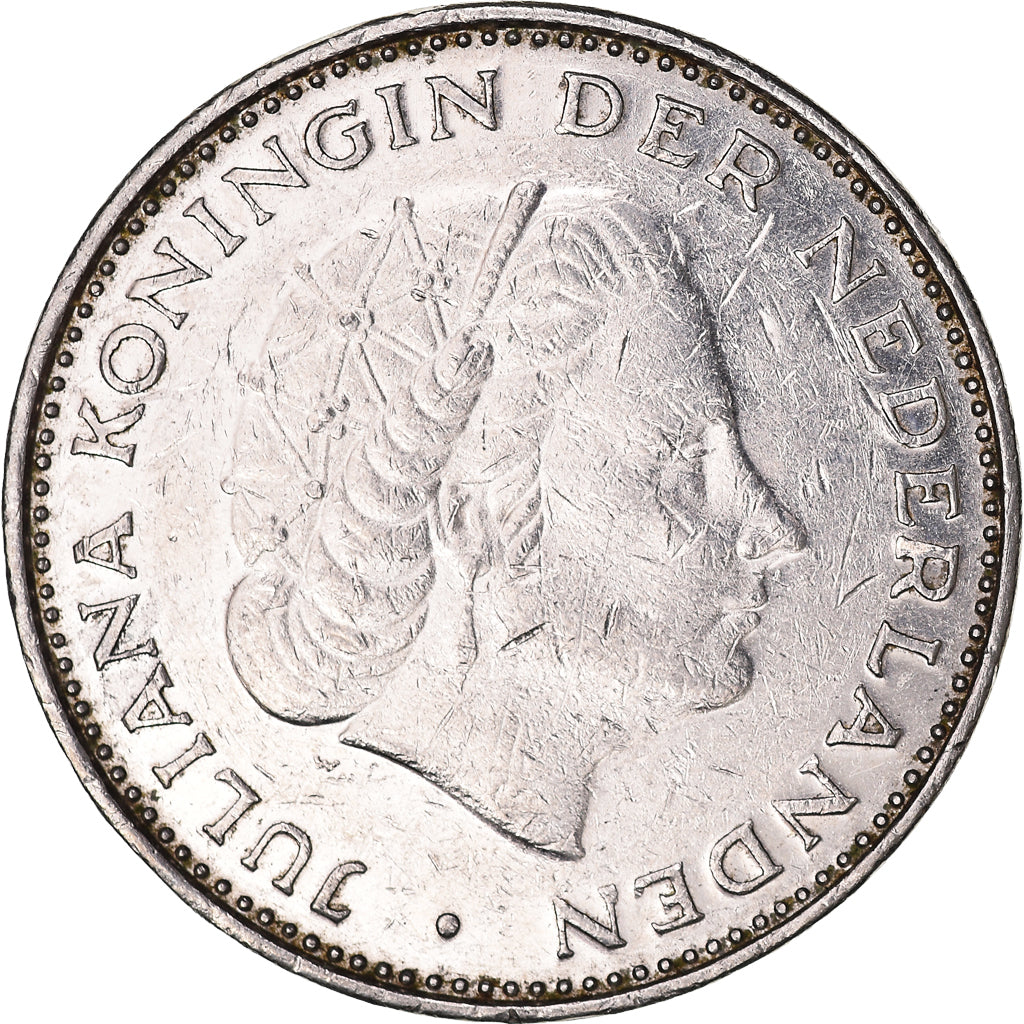 Moeda, Países Baixos, 2-1/2 Gulden, 1971