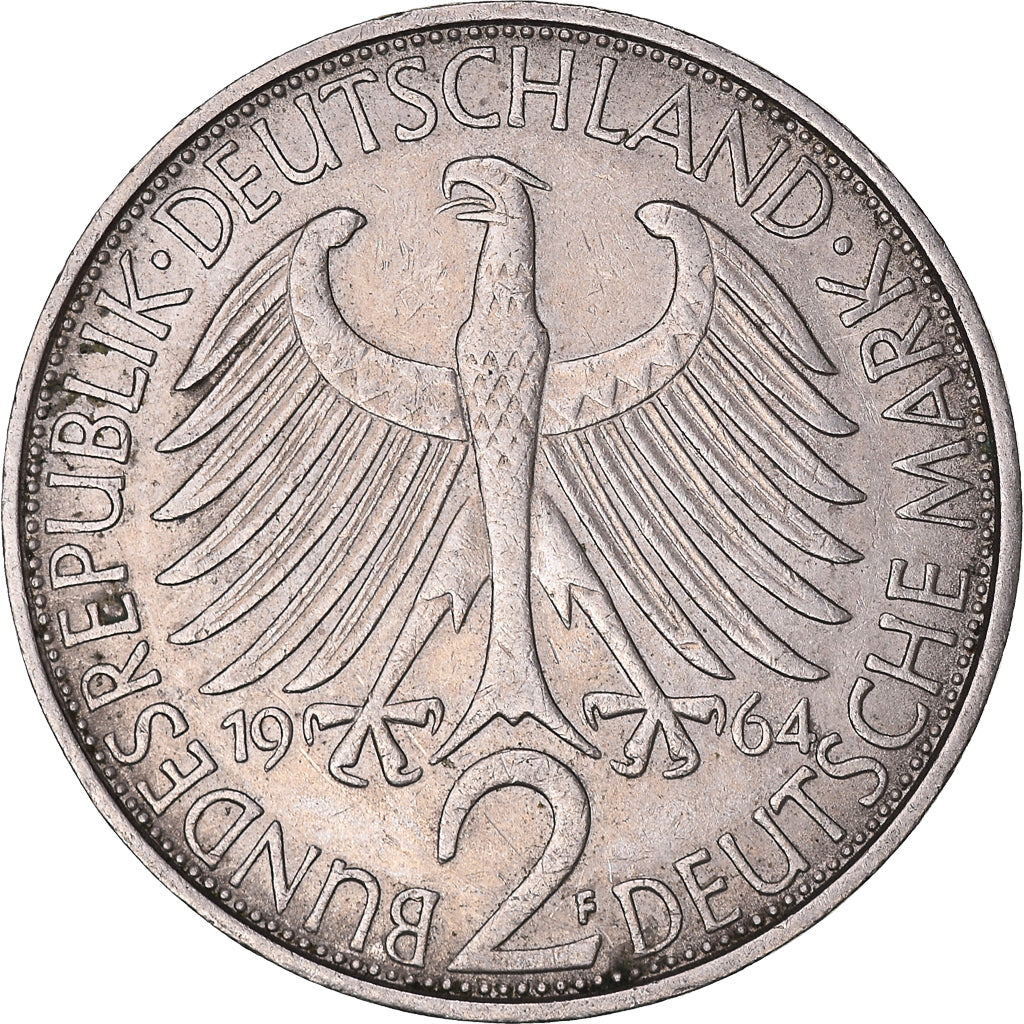 Moneda, ALEMANIA - REPÚBLICA FEDERAL, 2 Mark, 1964