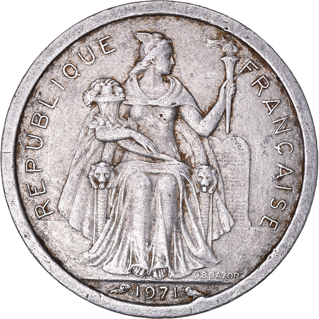 Coin, New Caledonia, Franc, 1971