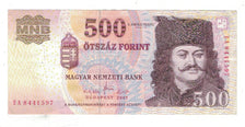 Banconote, Ungheria, 500 Forint, 2007, KM:188f, BB