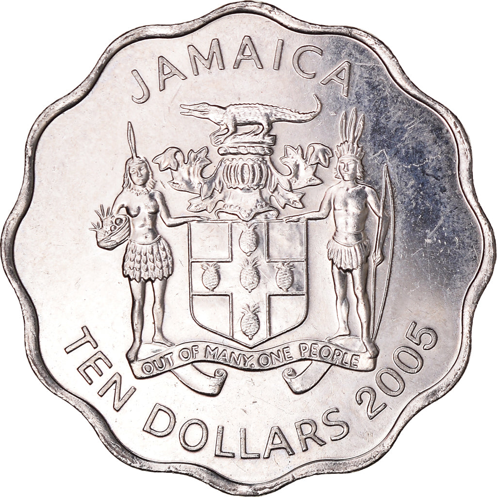 Munten, Jamaica, 10 Dollars, 2005