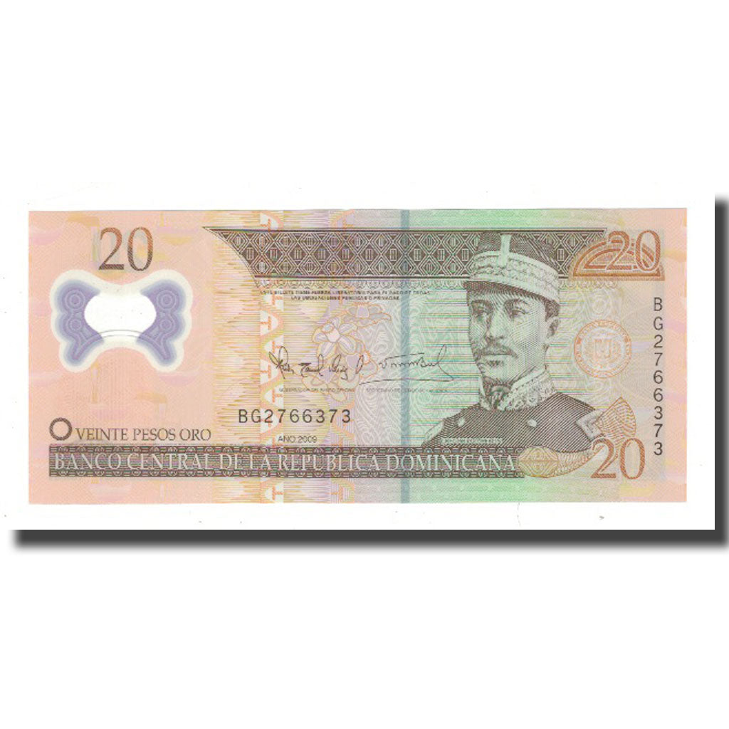Banknote, Dominican Republic, 20 Pesos, 2009, KM:182a, AU(50-53)
