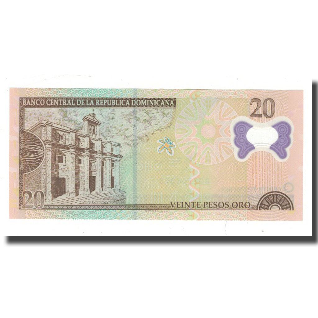 Banknote, Dominican Republic, 20 Pesos, 2009, KM:182a, AU(50-53)