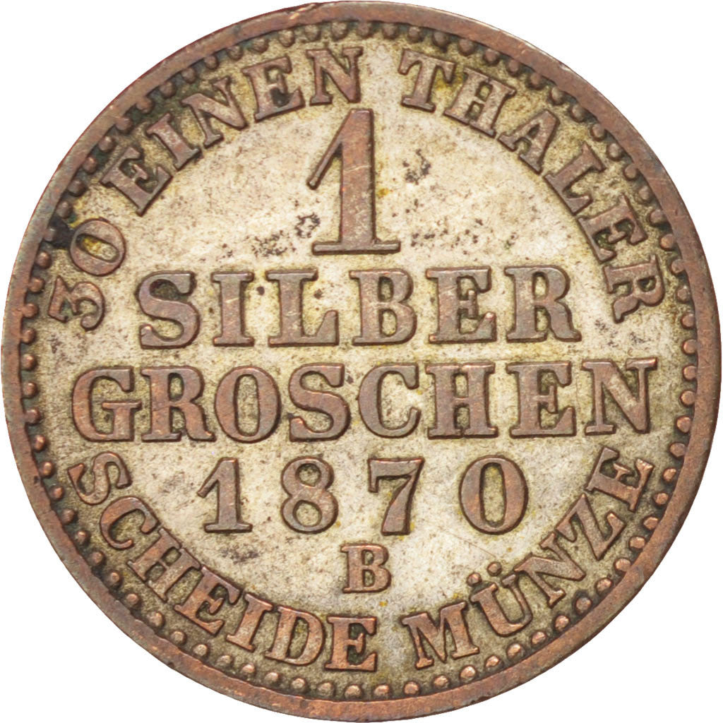 GERMAN STATES, Groschen, 1870, Wroc?aw, KM #485, EF(40-45), Silver, 2.18