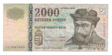 Banknot, Węgry, 2000 Forint, 2013, KM:190c, VF(30-35)