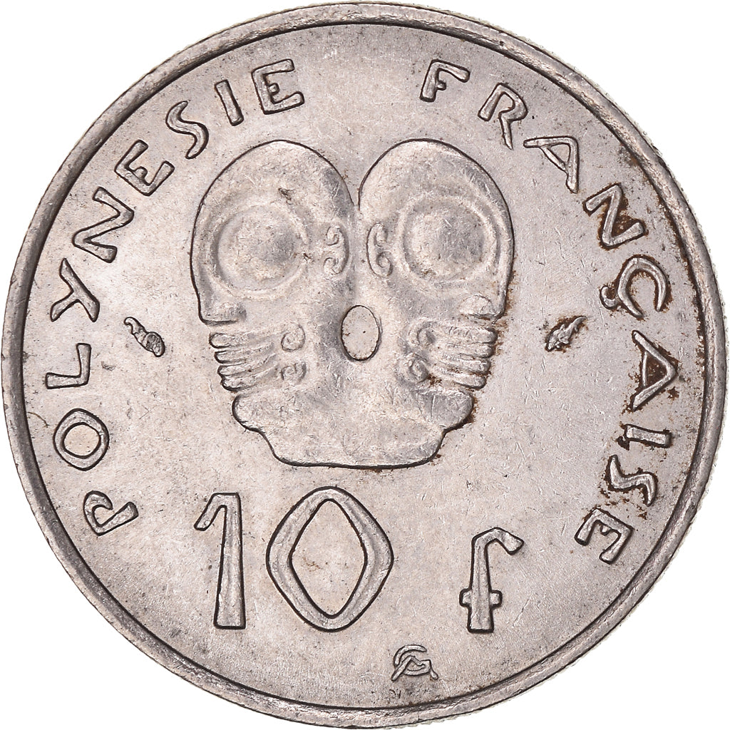 Moeda, Polinésia Francesa, 10 Francs, 1975