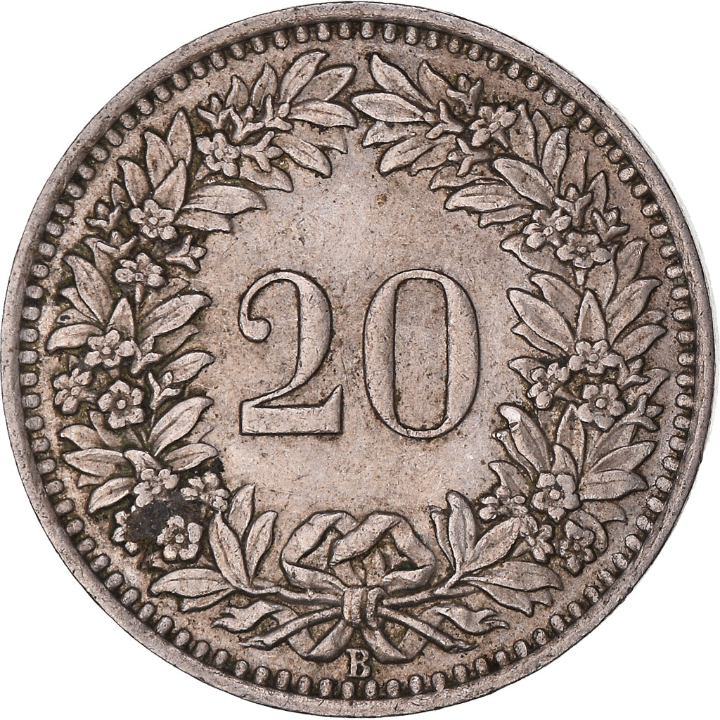 Münze, Schweiz, 20 Rappen, 1951