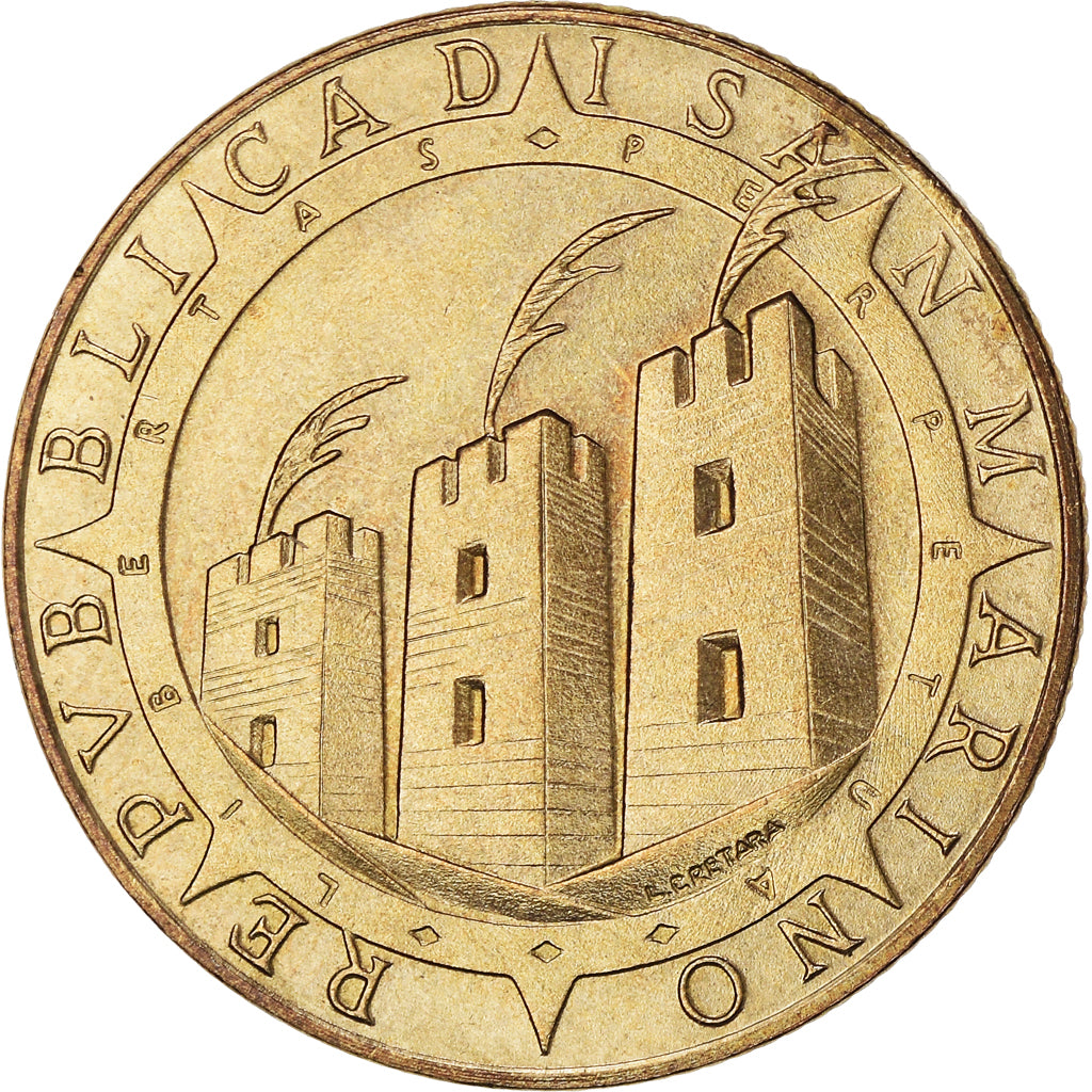 Moneda, San Marino, 200 Lire, 1992