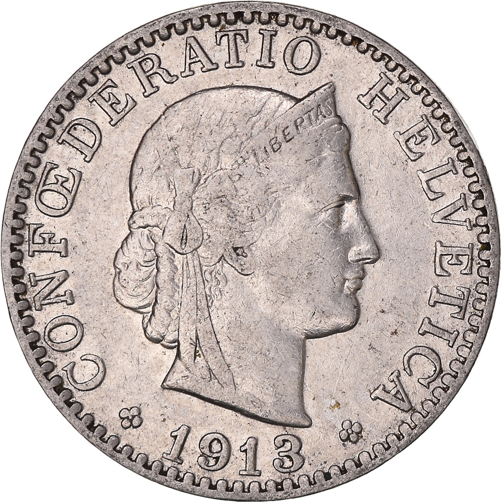 Moneda, Suiza, 20 Rappen, 1913
